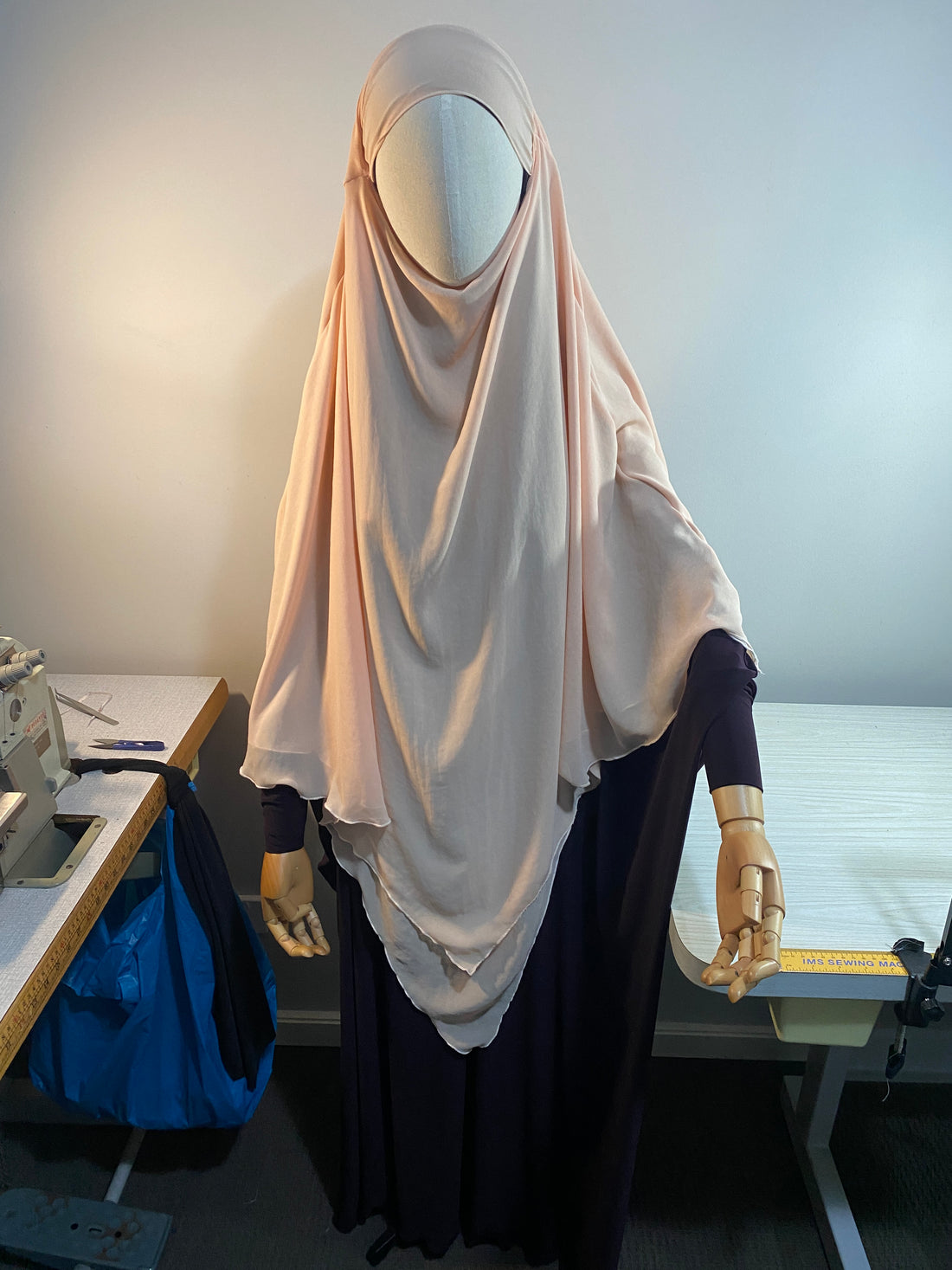  Triple layer back and double layer front Khimar