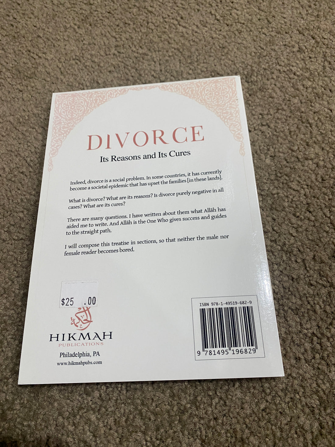 Divorce its reasons and cures - Book