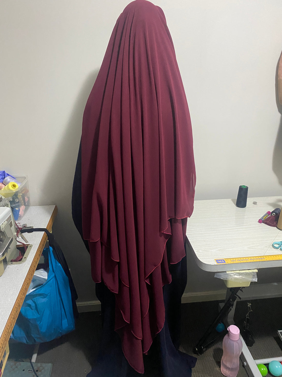 Triple layer niqab diamond cut