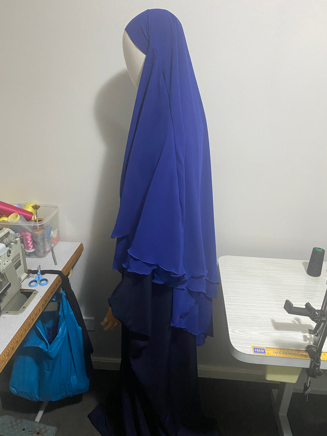 Triple layer back and double layer front Khimar
