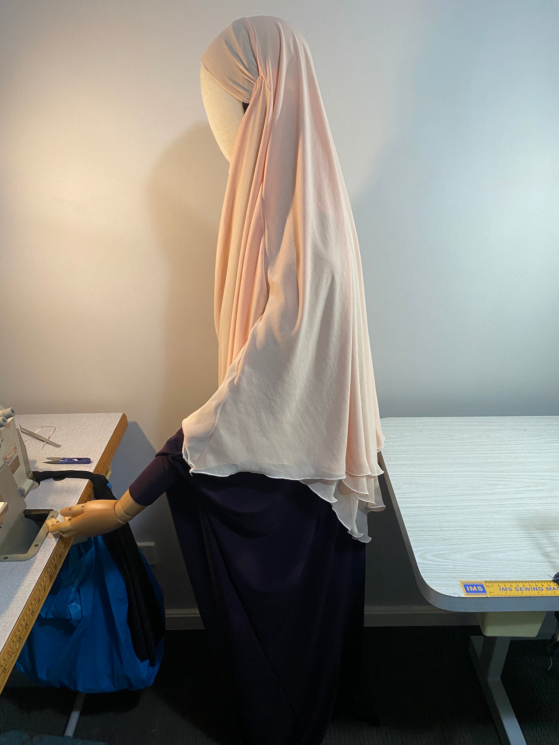  Triple layer back and double layer front Khimar