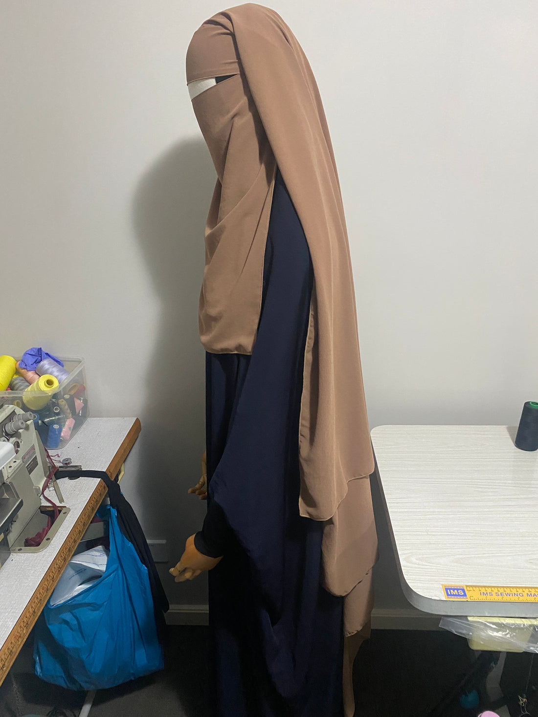 Triple layer niqab diamond cut