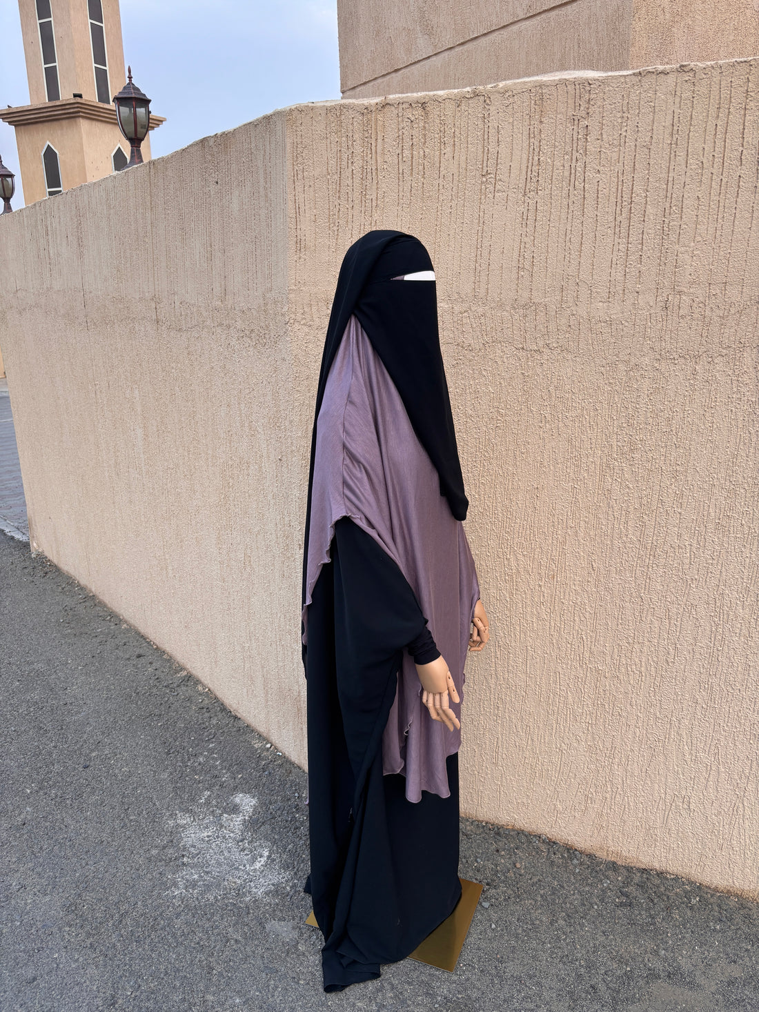 Extra-Long Cotton Stretch Khimar — Slip-On Style