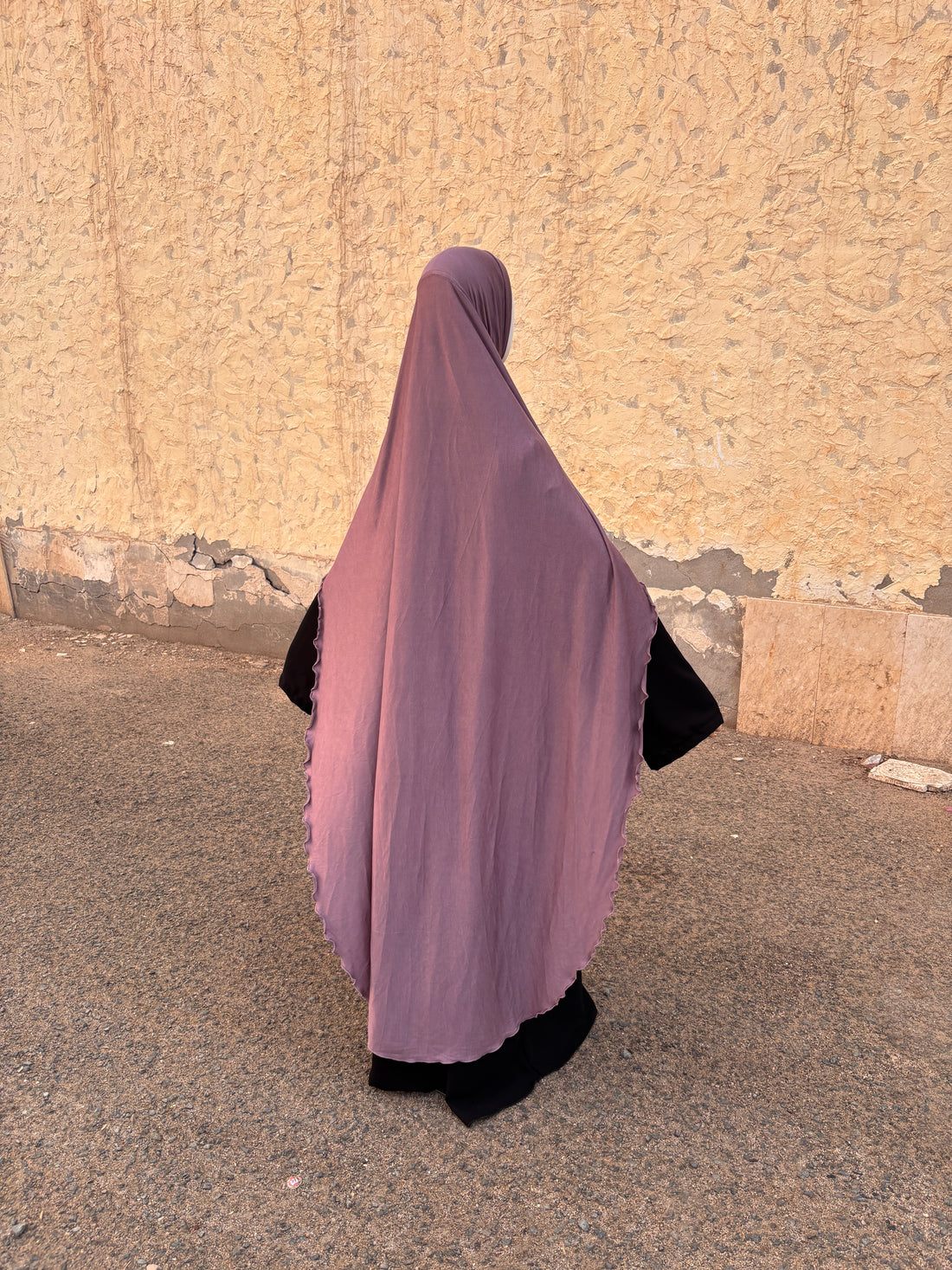 Extra-Long Cotton Stretch Khimar — Slip-On Style