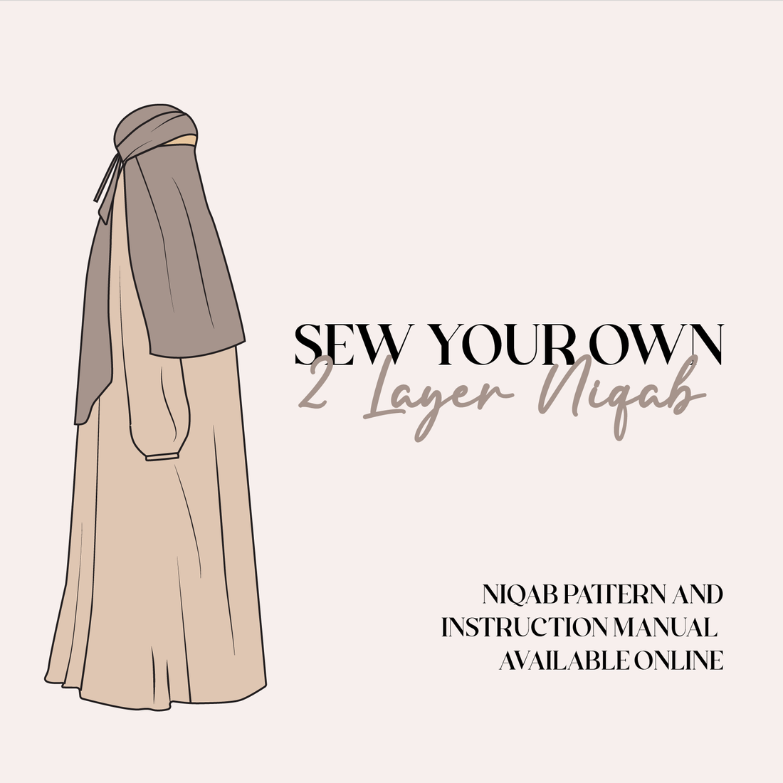 Double Layer Niqab – Sewing Template