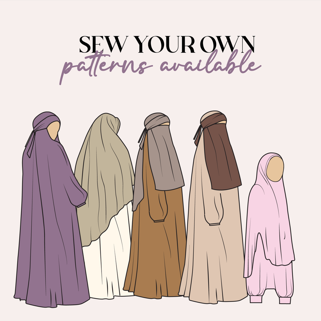 Women’s French Jilbab – Sewing Template